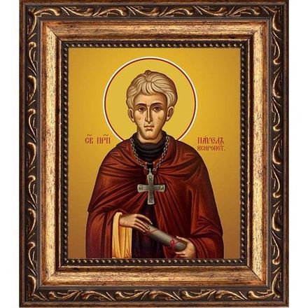 Павел Ксиропотамский преподобный. Икона на холсте.