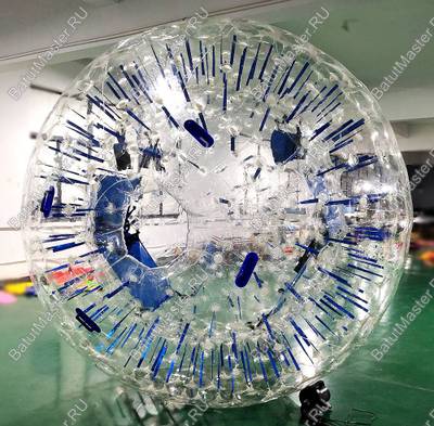 Светящийся зорб "Вселенная" ТПУ, диаметр 3 м, синие стропы