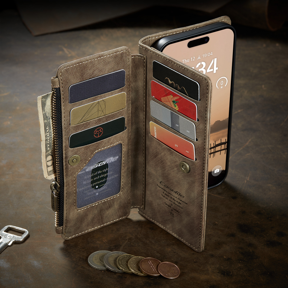 Многофункциональный чехол-кошелек CaseMe 3 in 1 Matte Wallet для iPhone 17 Pro Max