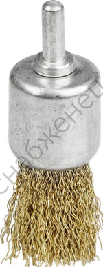 STAYER MAXClean 24 мм, витая латунированная стальная проволока, 0.3 мм, Щетка кистевая (35113-24)
