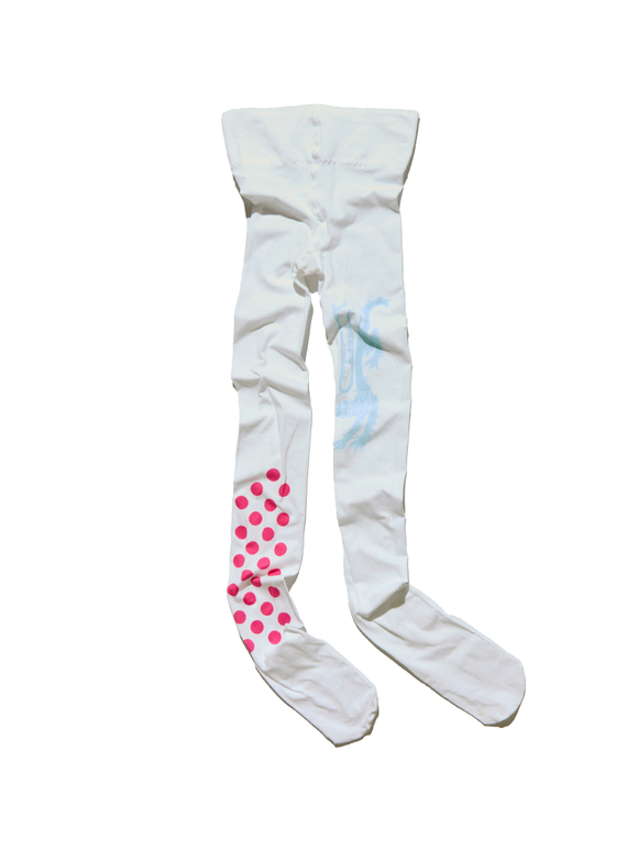 polka lion tights