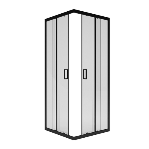 Душ.ограждение City Trend Black 800*800*1850 квадрат (стекло 4мм прозр, черн. ал. проф, без поддона)