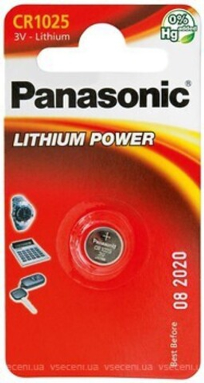 Батарейка Panasonic Lithium Power CR-1025 литиевая 1 шт