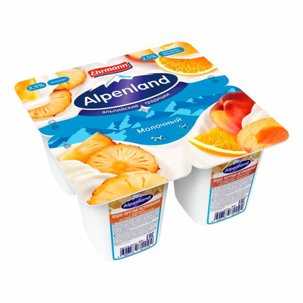 Йогурт Alpenland Ананас/Апельсин 2,5% 95 гр