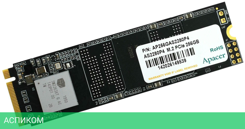 SSD диск Apacer AS2280P4 2 TB (AP2TBAS2280P4X-1)