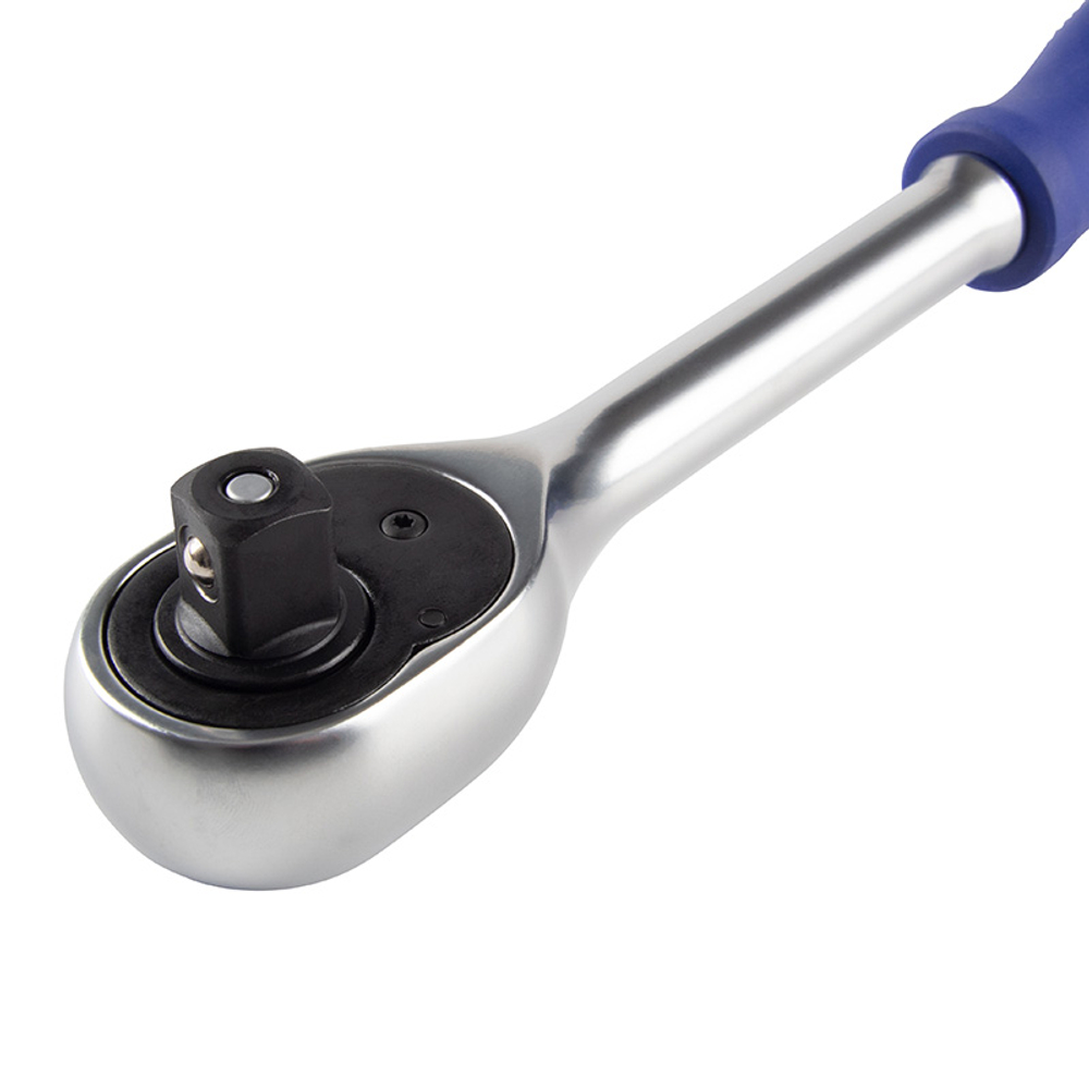 МАСТАК (010-41620H) Трещотка 1/2", 72 зубца, флажковая с кнопкой