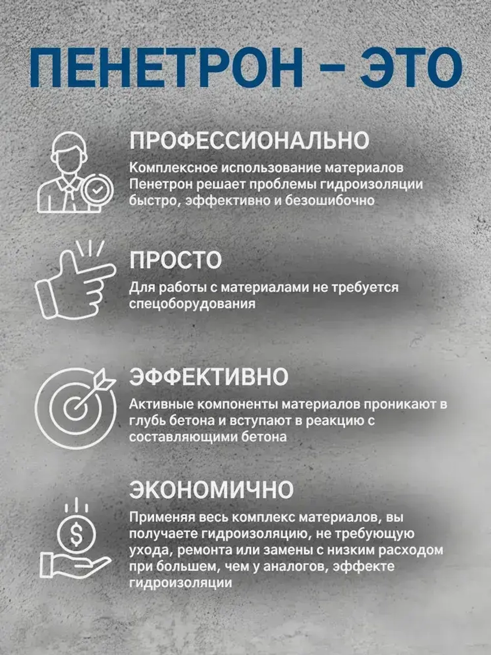 Пенетрон Адмикс 4 кг добавка в бетонную смесь