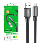 Кабель USB - Micro BOROFONE BX82 6mm (черный) 1м