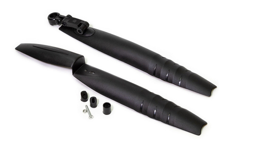 Крылья TRIX 24-26", к-кт перед./задн., крепеж: перед. за бустер вилки, задн. за подседельный штырь; ширина 60мм, пластик, черный