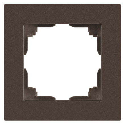 Рамка для розеток и выключателей Intro Accent 6-501-08 на 1 пост, СУ, бронза