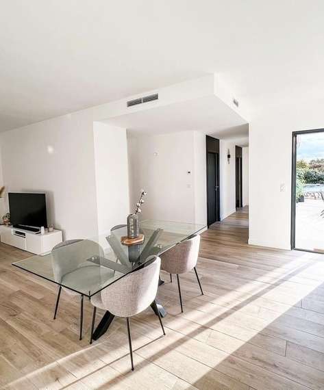 Стол Argo 180x100 см, стекло, черные ножки