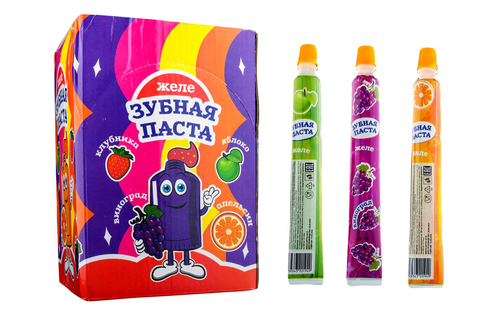 Желе в блоке "Зубная паста" 12*30шт 35г