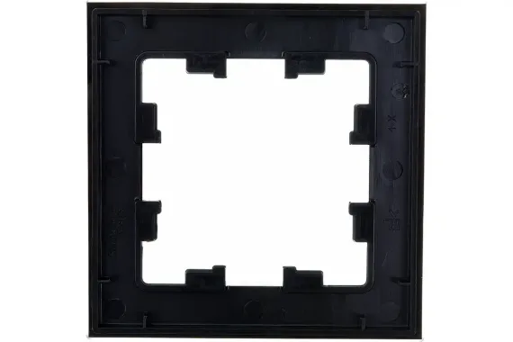 Рамка Systeme Electric ATLASDESIGN Nature 1-постовая матовое стекло черная 38653