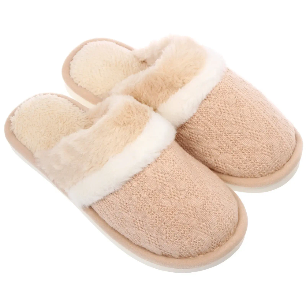 Тапочки женские домашние «DAISY», цвет бежевый, р-р 40-41