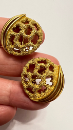 Ажурные клипсы crown trifari