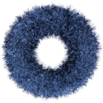 Венок декоративный TINSEL «Яркие переливы» 38 см, Сапфир