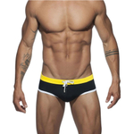 Черные мужские плавки-брифы с контрастной отделкой (Размер: XXL) (Цвет: черный)