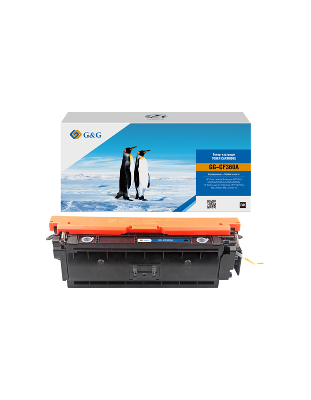 Картридж Cartridge G&G 508A для HP CLJ M552/M553/M577, с чипом (6 000стр.), черный (CF360A)