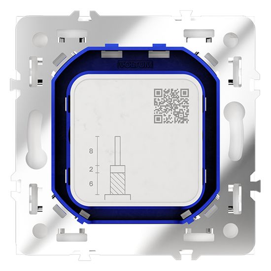 Розетка телевизионная встраиваемая VOLTUM S70 оконечная TV+SAT, (белый матовый)