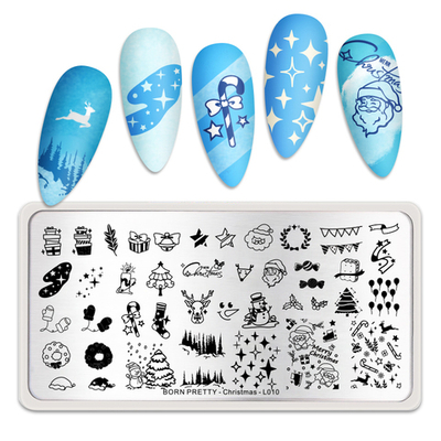 Nicole Diary, Пластина для стемпинга 12*6 см 55235 BP-L010, 1 шт