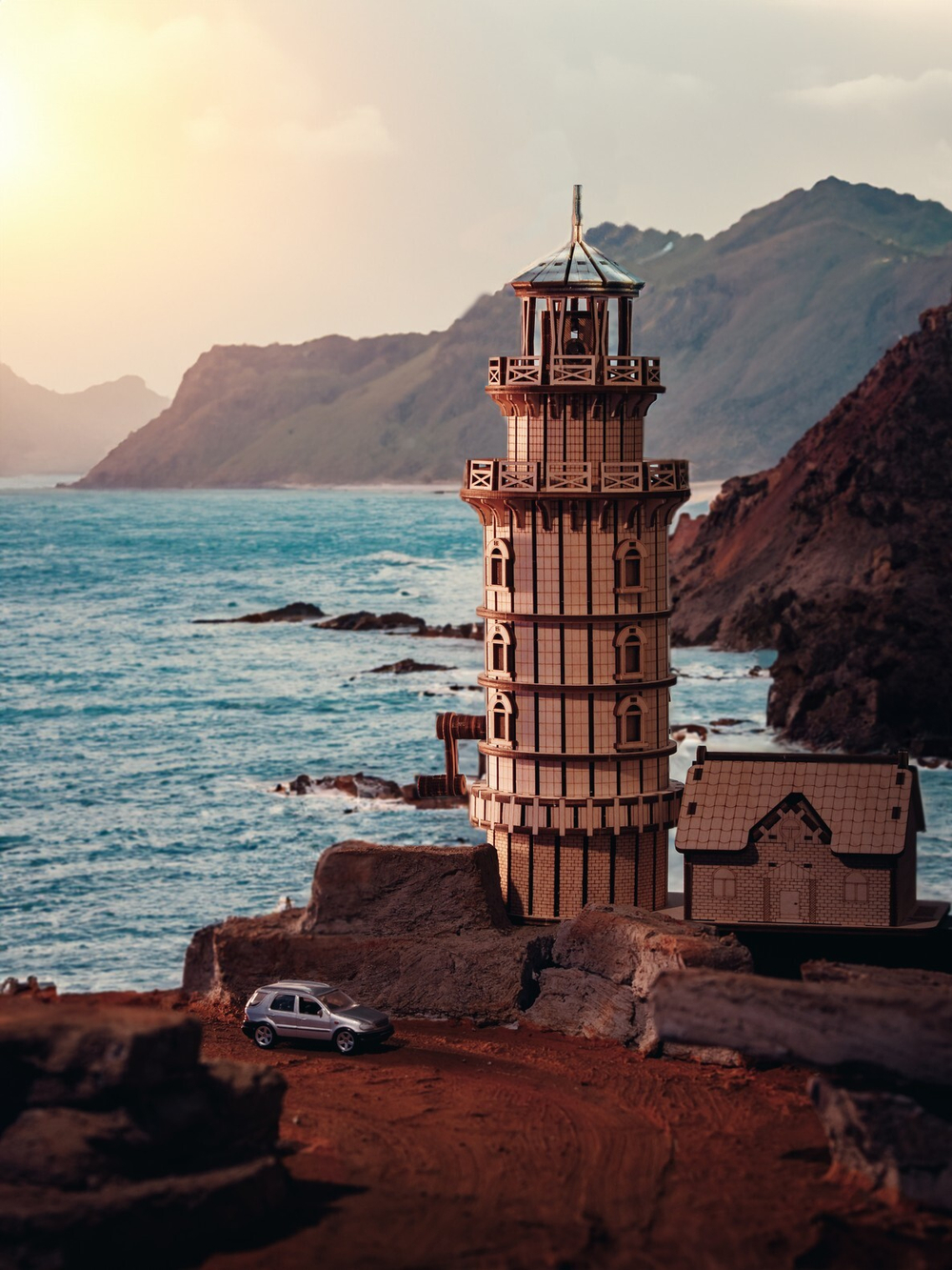 Деревянный конструктор Светильник Маяк "Бриз" (DROVO)