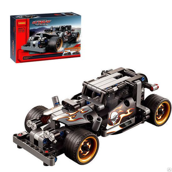 Конструктор Decool " Гоночный автомобиль для побега " с инерционным механизмом, 170 деталей.  арт. 3417