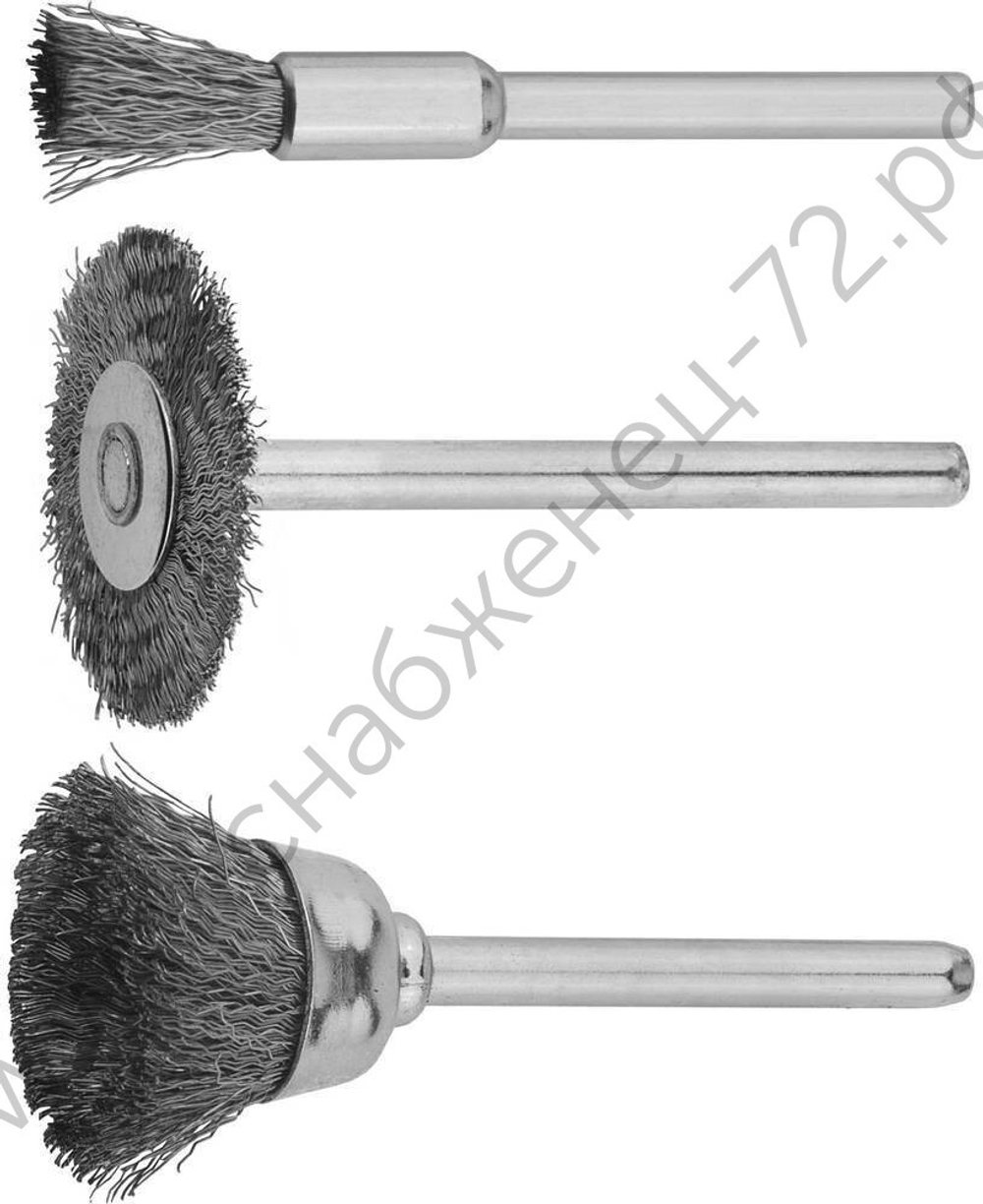 STAYER 3 предм., Набор щеток для гравёра и электродрели, (29915-H3)