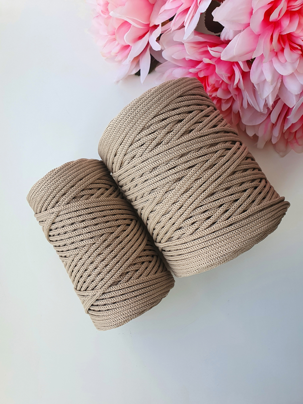 White polyester cord 4 mm