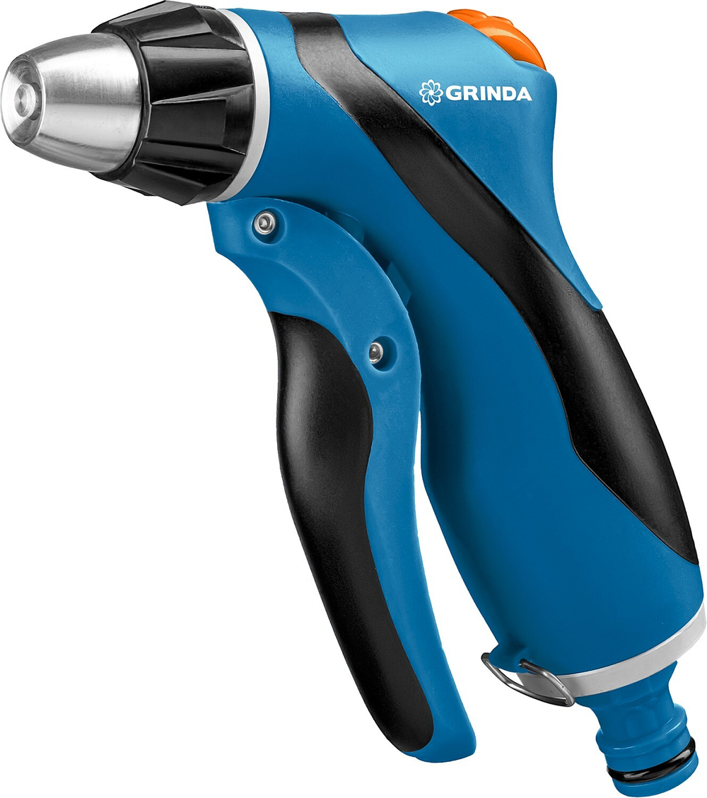 Поливочный пистолет GRINDA PROLine F-R плавная регулировка напора, курок спереди, двухкомпонентный