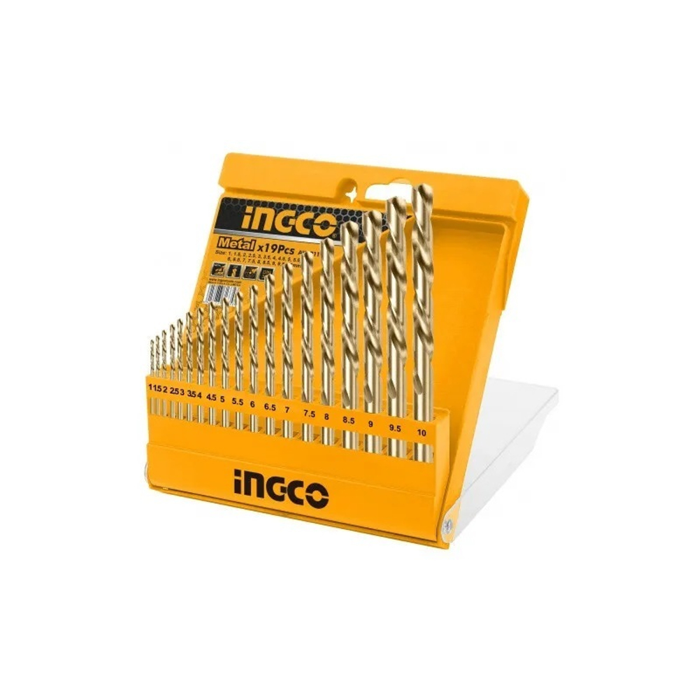 INGCO Набор сверл по металлу HSS 19 шт AKDB1195