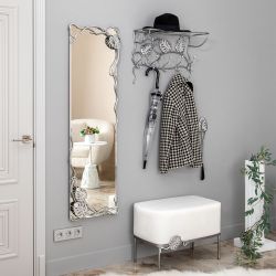 Вешалка настенная Monstera Deliciosa (Монстера) Античное серебро