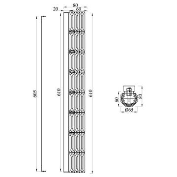 Бра 7*G9 8249/A хром CRYSTAL Newport