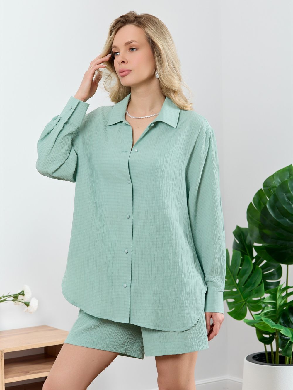 Рубашка Сиеста-5 Виотекс СВЕТЛО-ЗЕЛЕНЫЙ