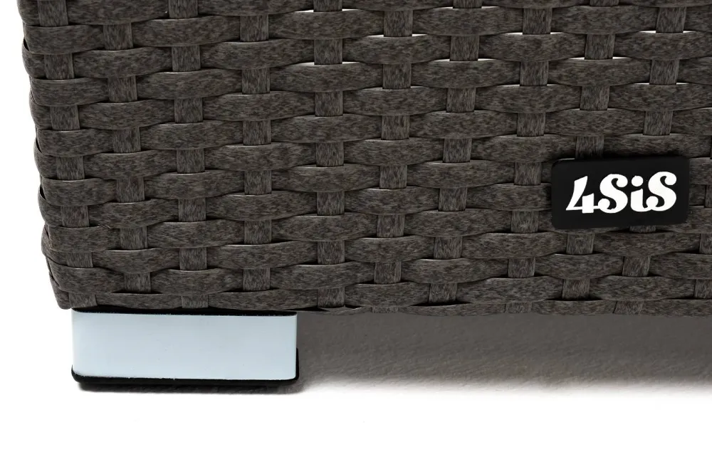 "Капучино" кашпо для цветов плетеное из искусственного ротанга, цвет графит