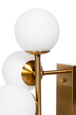 Бра настенное для спальни 50x24x27см Garda Decor Шары белое с золотом