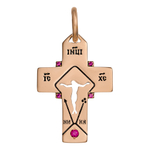 Крест позолоченный с фианитами