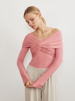 ТОП-БОДИ С УЗЛОМ DRAPE PINK