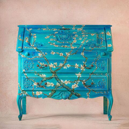 Винтаж: Секретер «Цветущие ветки миндаля»