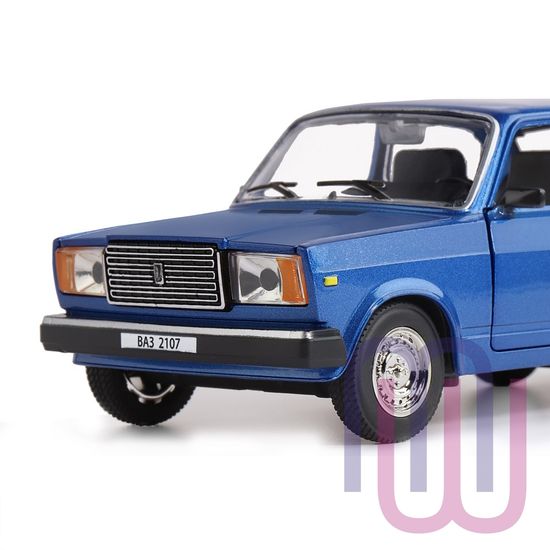 Модель машины ТМ АВТОПАНОРАМА 1/24 ВАЗ 2107, синий (свет, звук) JB1200158