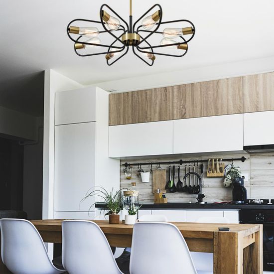 8058/8C COMFI LN24 000 черный, медь/ металл/ Люстра потолочная E27 8*60W 220V ALMIRA