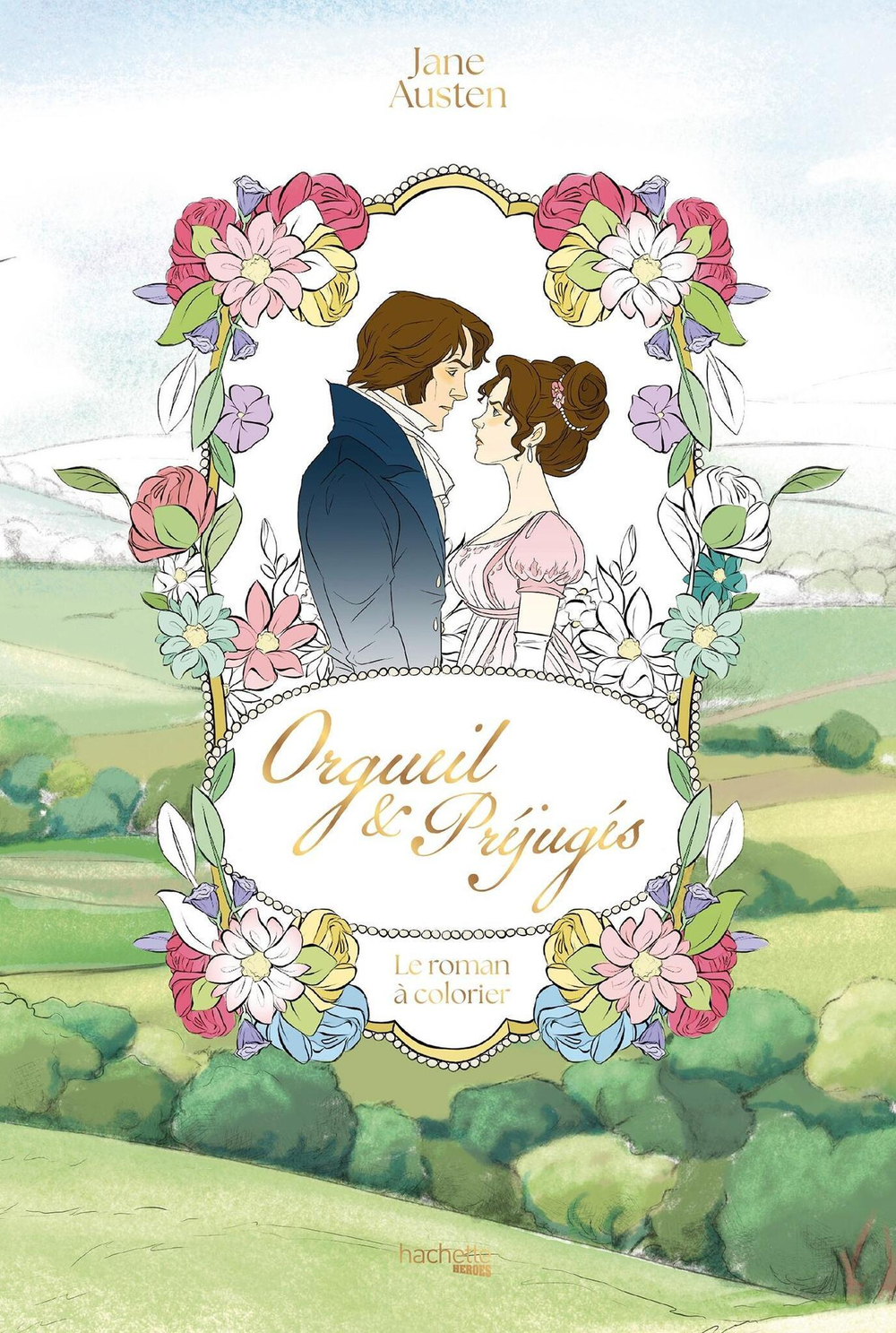 Hachette  раскраска по номерам  Orgueil & Préjugés - roman à colorier