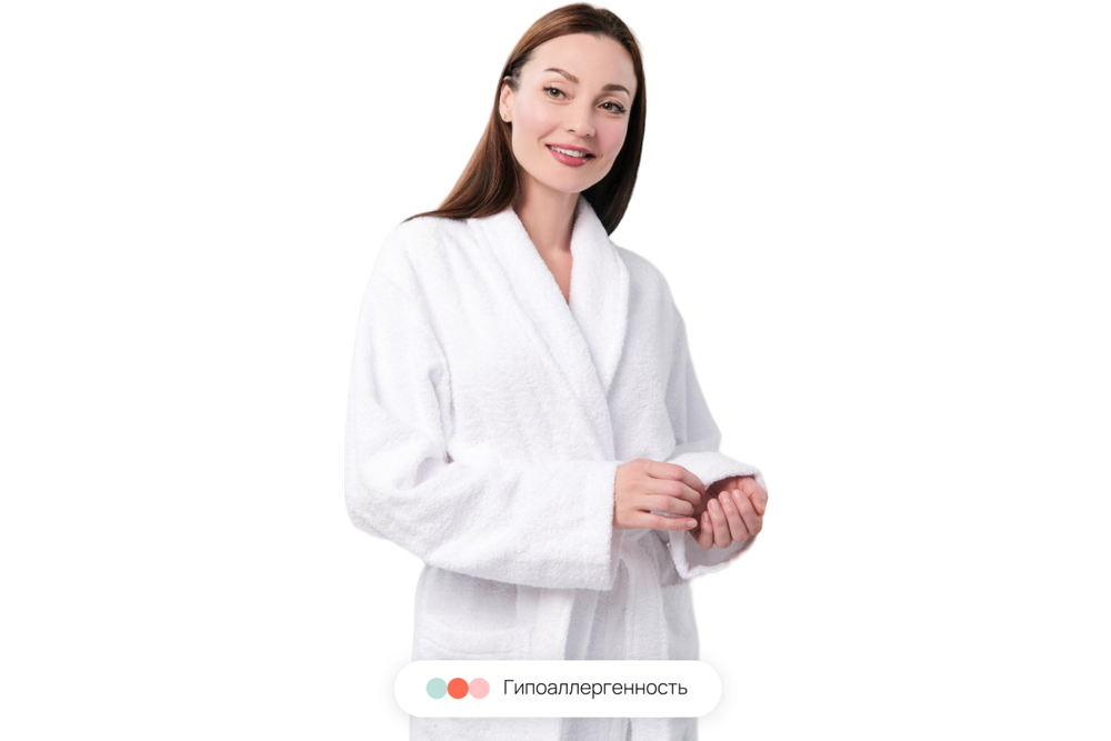 Халат махровый Home One, размер 44, белый