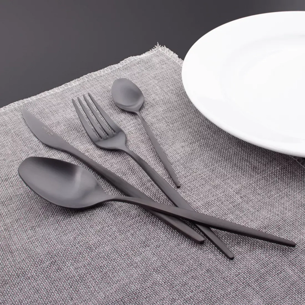 Набор столовых приборов 24 предмета на 6 персон Cristema Rabat черный