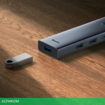 USB-хаб Baseus BS-OH108 Space Grey (B0005280A813-03)