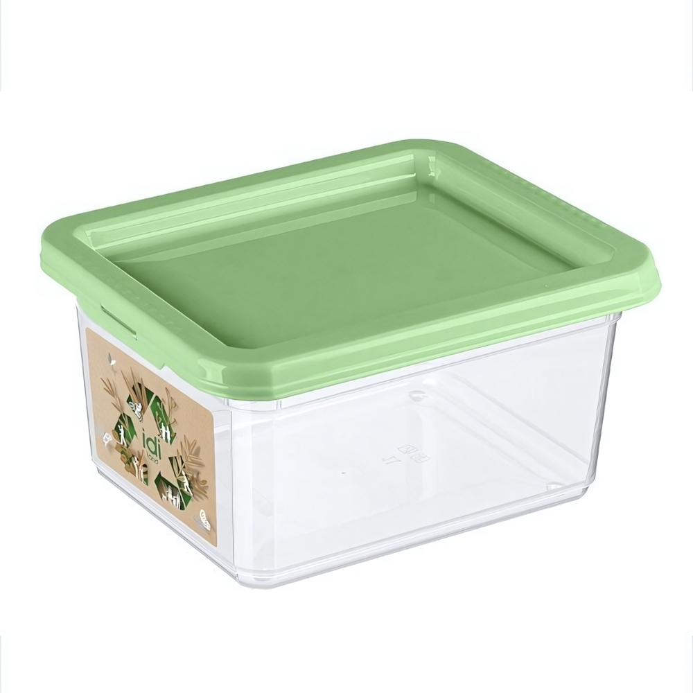 Контейнер для продуктов прямоугольный 2л, 190х153х98мм (зеленый)
