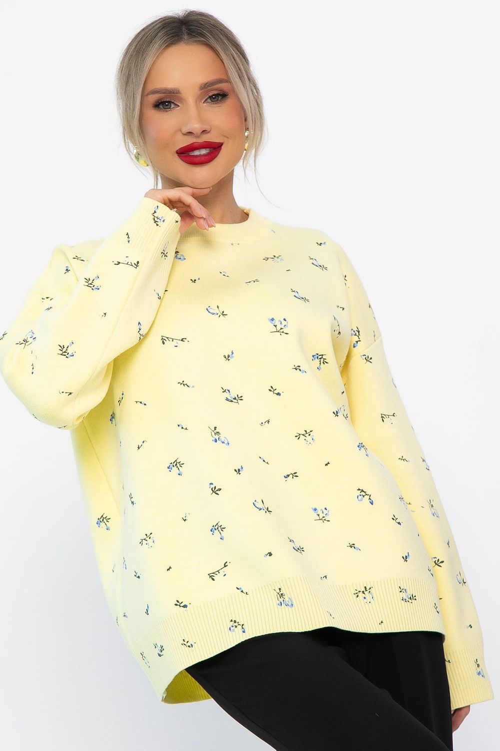 Свитер оверсайз Анита (лимонный) Б14758-1М LT Collection
