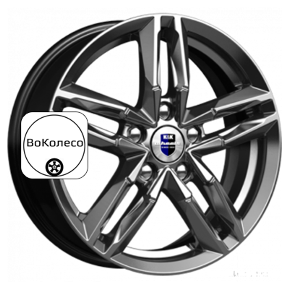 6x16/5x100 ET38 D57,1 Sayan (КС731) Дарк платинум K&K