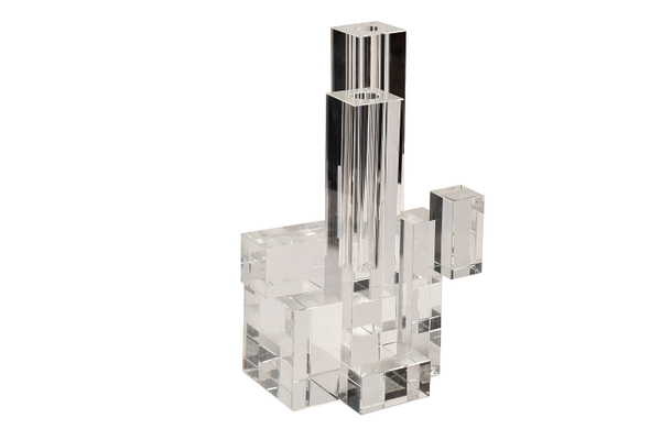 Ваза-подсвечник декоративная 16х12х27см Garda Decor искусственный хрусталь