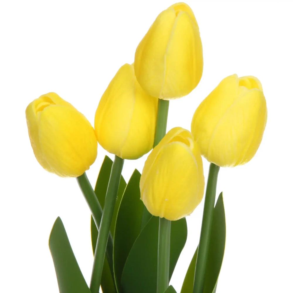 Цветочная композиция «Весенняя рапсодия» 10*26см Тюльпаны желтые
