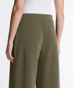 OYSHO Прямые полосатые брюки с мягкой на ощупь модальной тканью. хаки